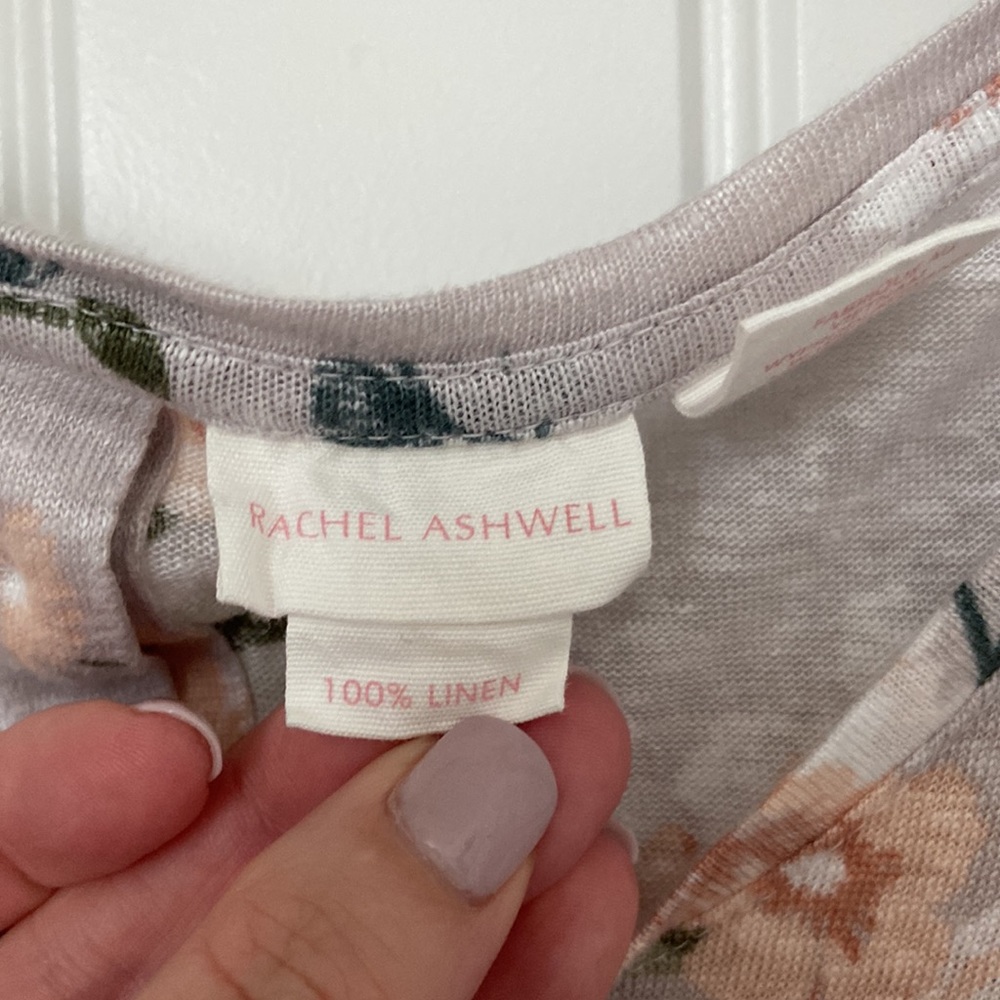 Rachel Ashwell Size Large Linen Top - Picture 2 of 5